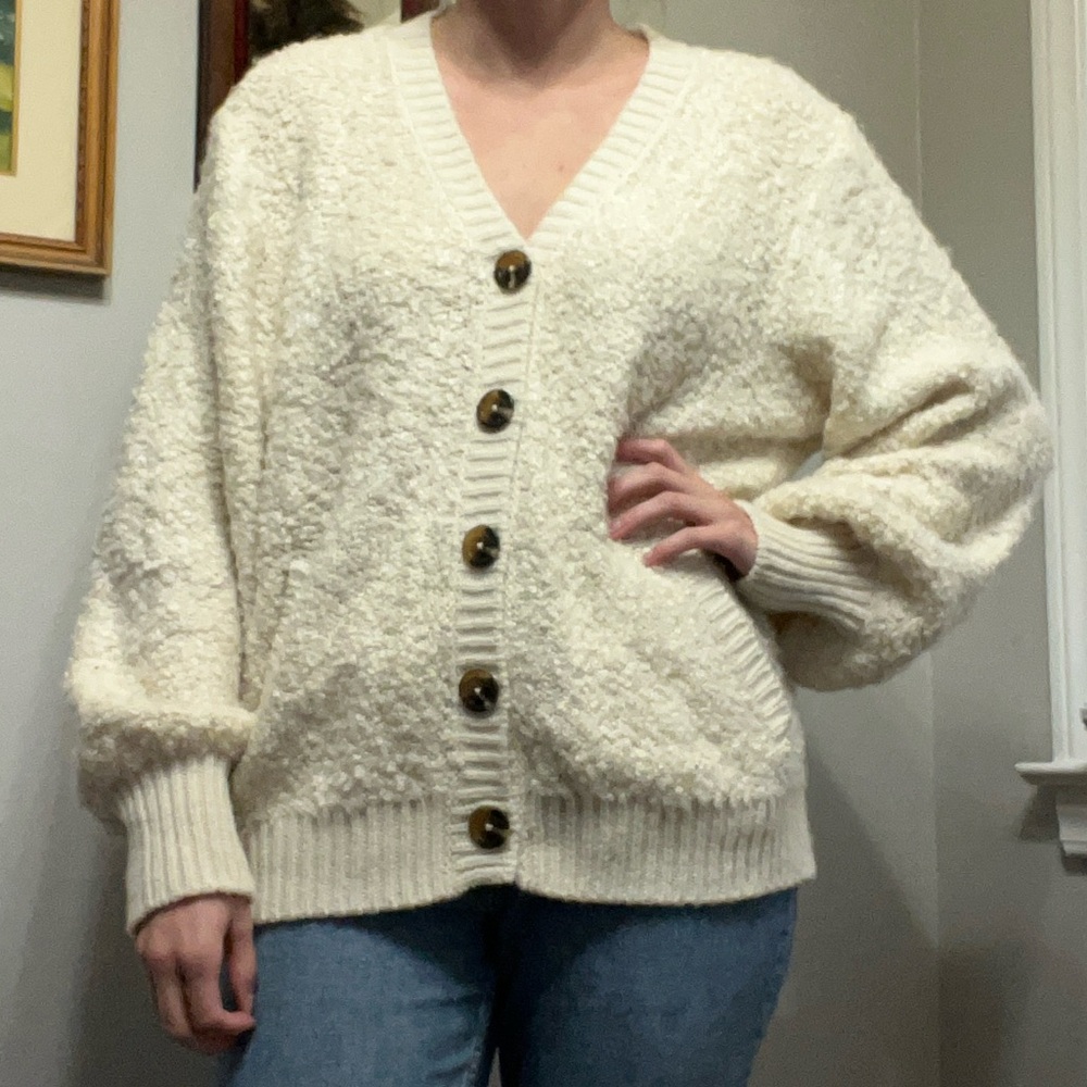 Who What Wear teddy oversized cardigan